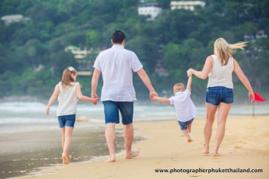 family photoshoot at karon beach phuket thailand