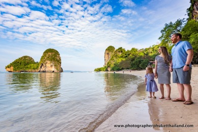 family photo shooting at pra nang cave beach Krabi