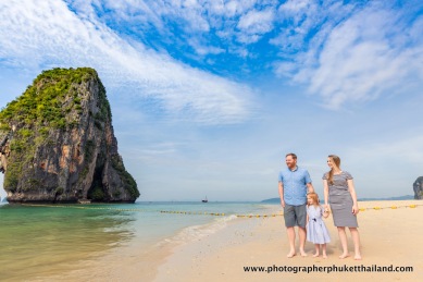 family photo shooting at pra nang cave beach Krabi