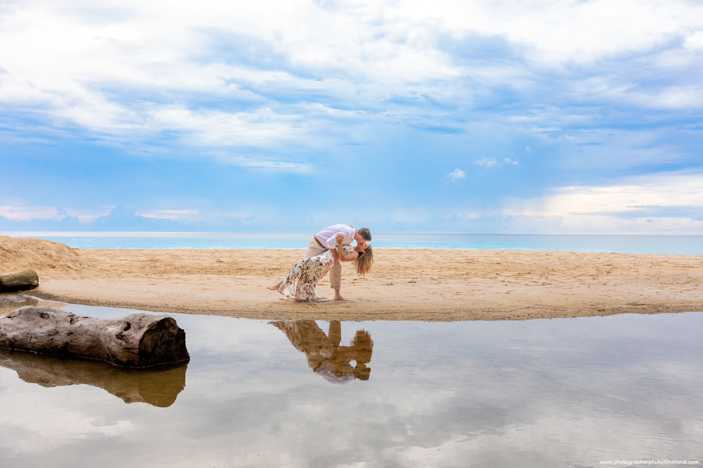 Honeymoon couple photoshoot at Surin beach Phuket Thailand