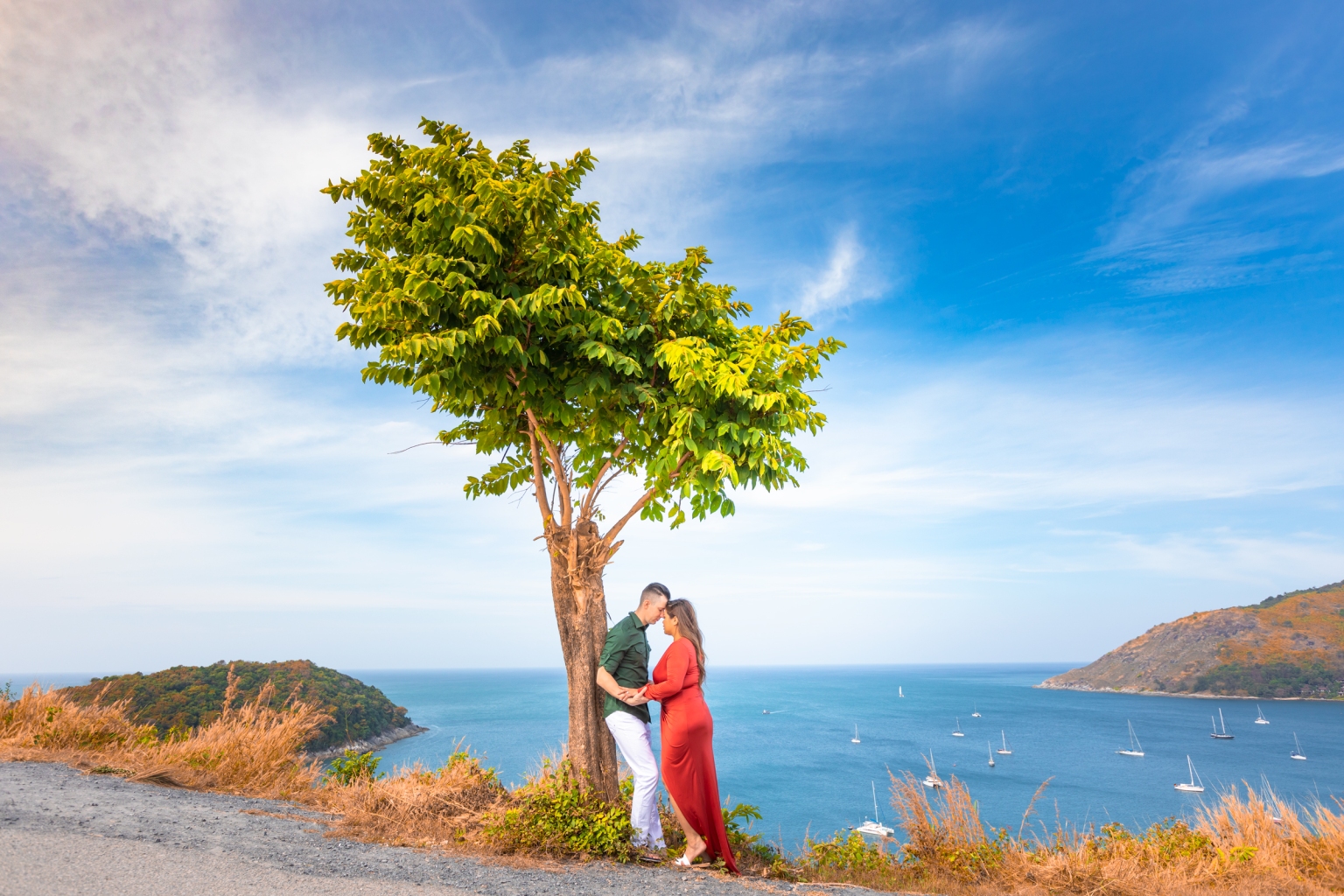 Honeymoon couple photoshoot at windmill viewpoint Phuket